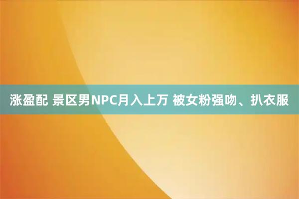 涨盈配 景区男NPC月入上万 被女粉强吻、扒衣服